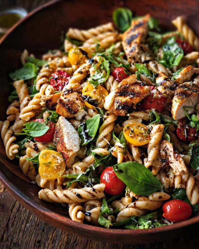Grilled Chicken Pasta Salad with Balsamic Vinaigrette