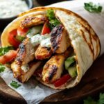Greek Chicken Gyros with Tzatziki