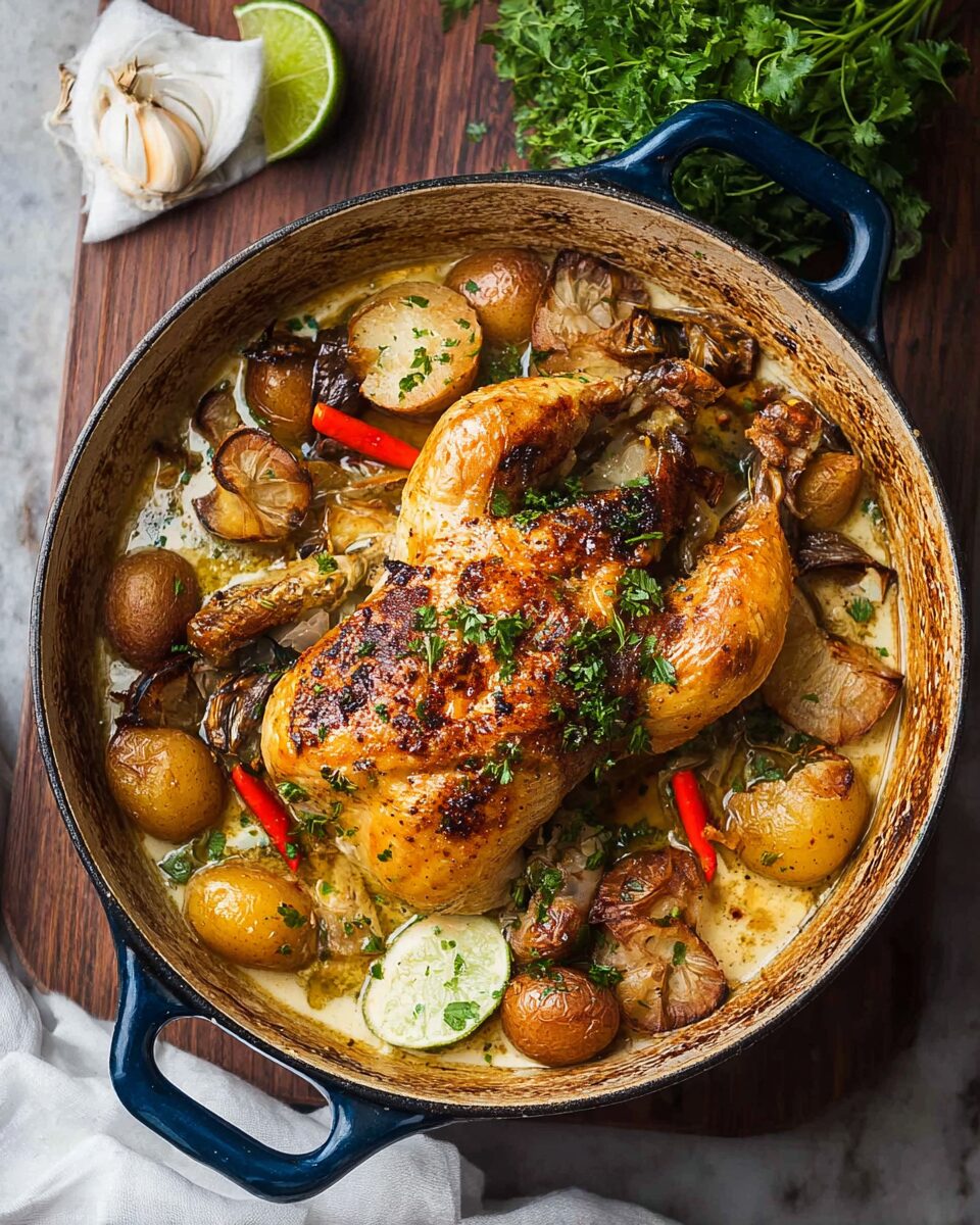 Pot Roasted Coconut Chicken