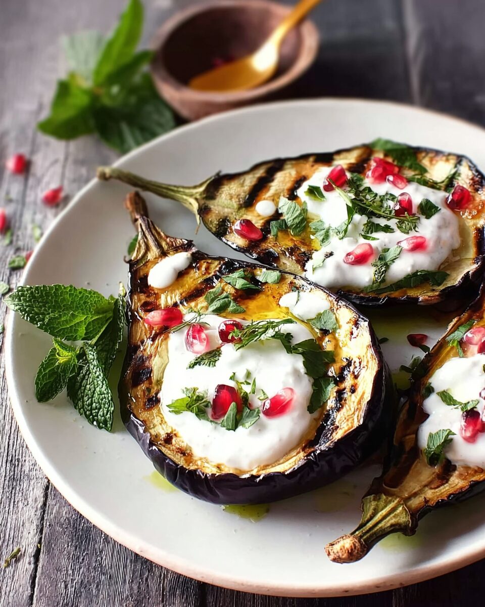 Grilled Eggplant with Yogurt Sauce