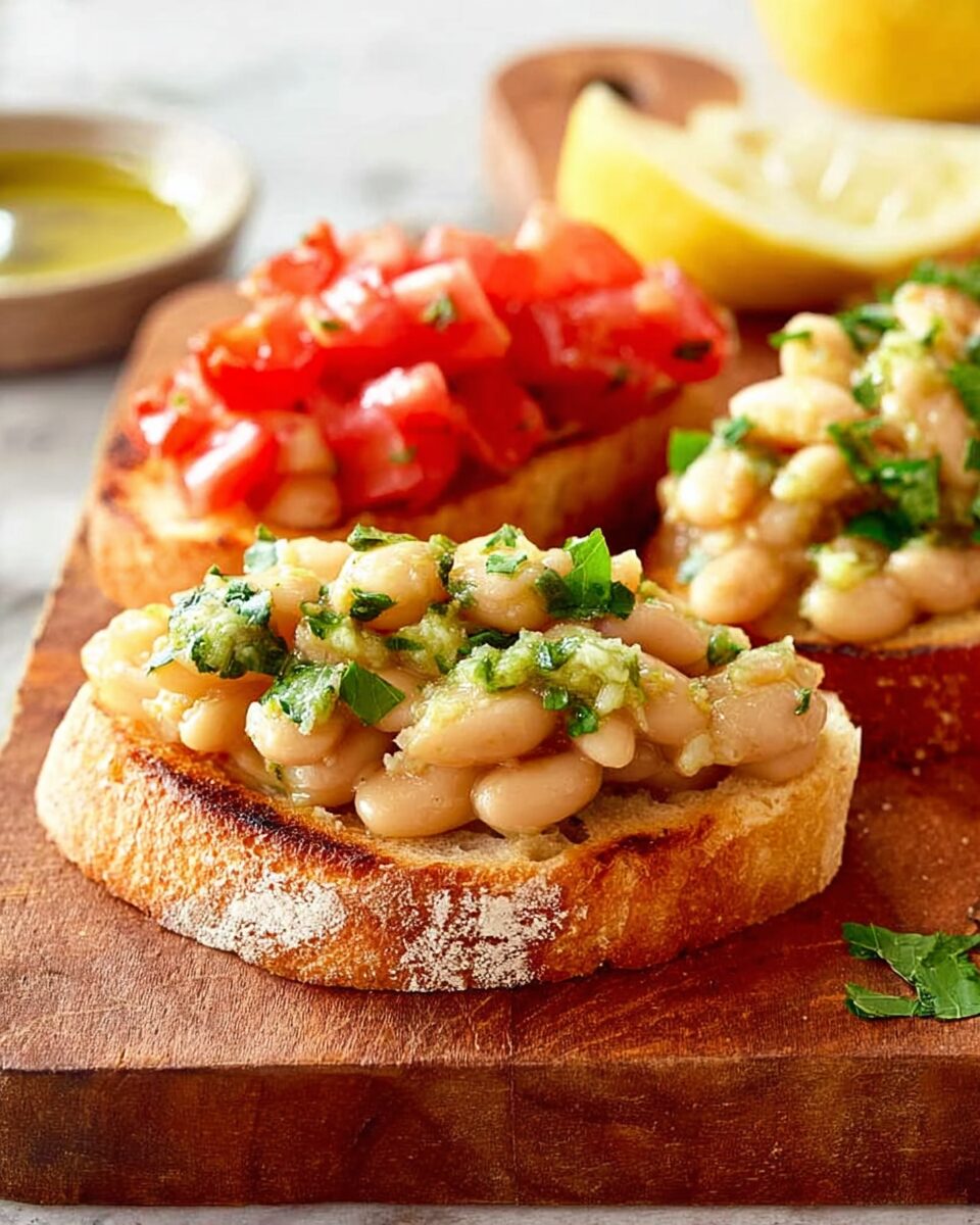 Lemon Cannellini Bean Bruschetta