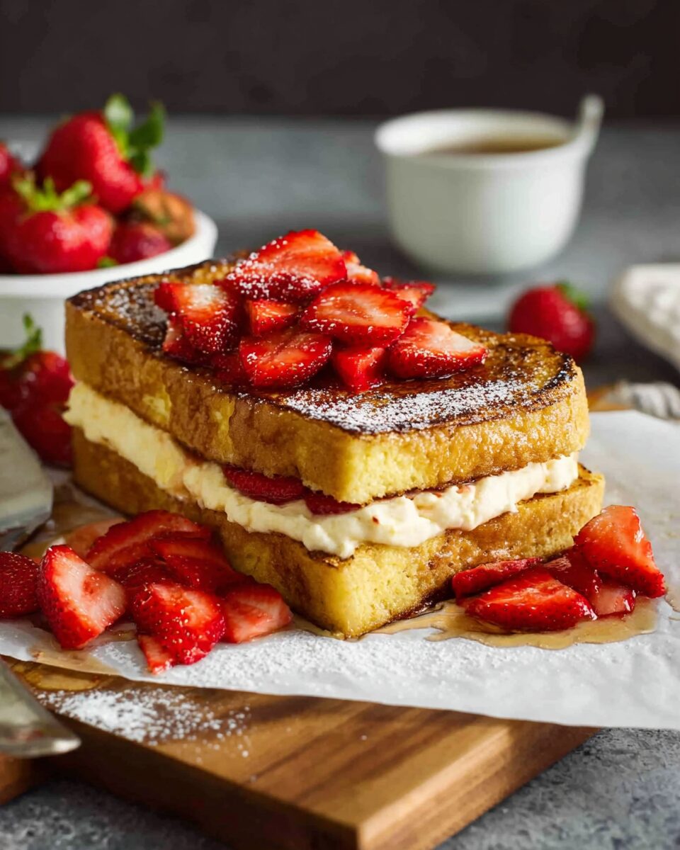 Cheesecake Stuffed French Toast Loaf