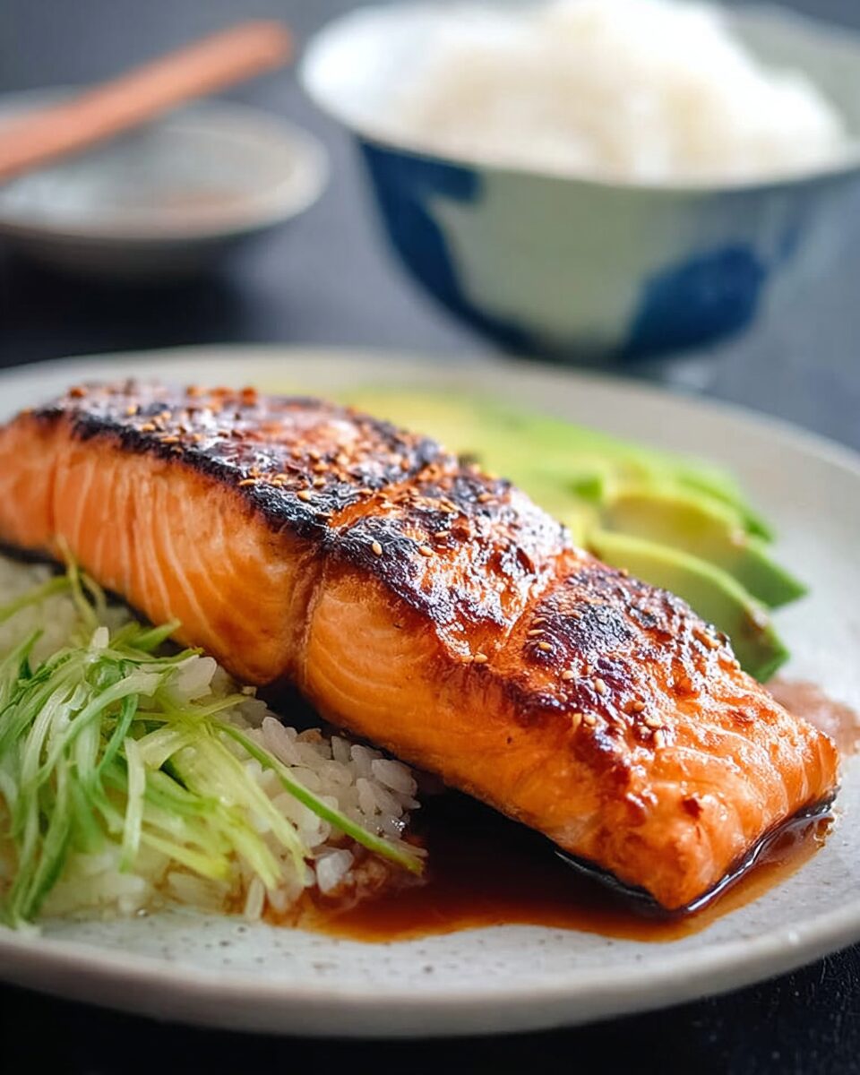 Grilled Japanese Salmon with Mirin and Soy Sauce