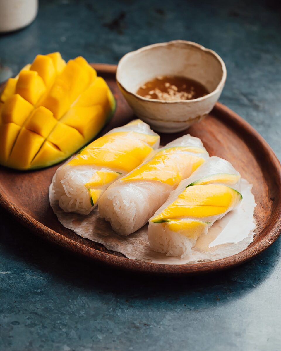 Mango Sticky Rice Rolls