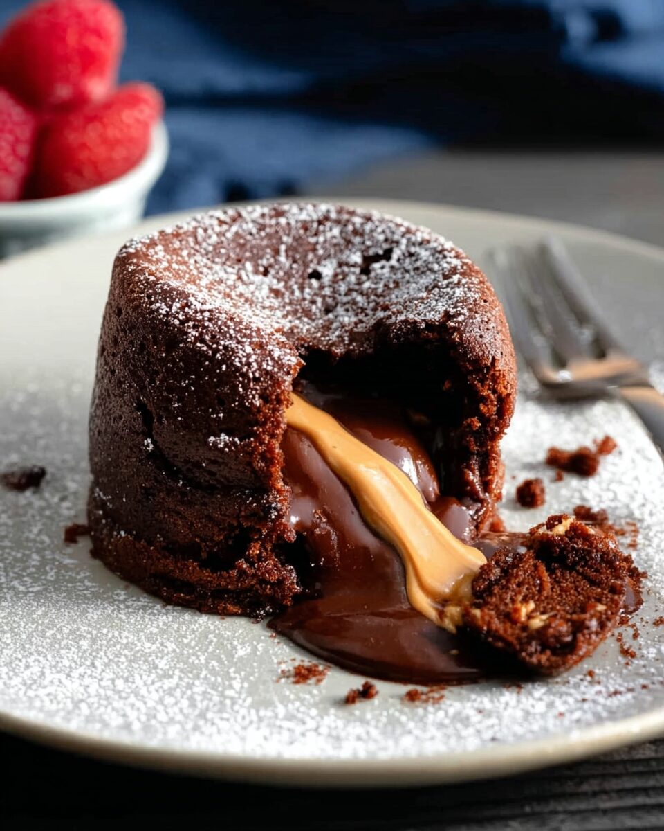 Peanut Butter Chocolate Molten Lava Cake
