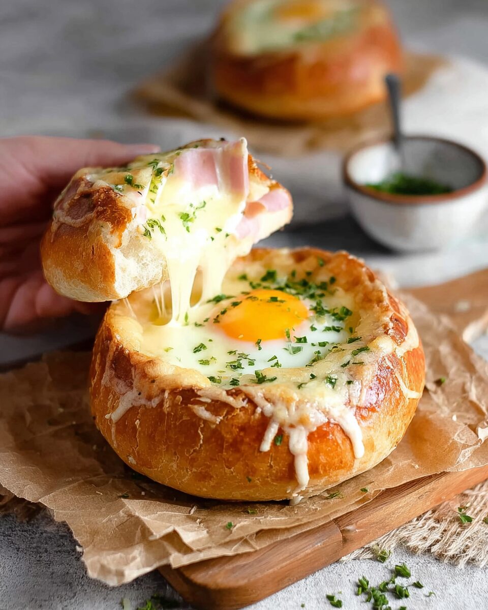 Ham, Egg & Cheese Bread Bowl