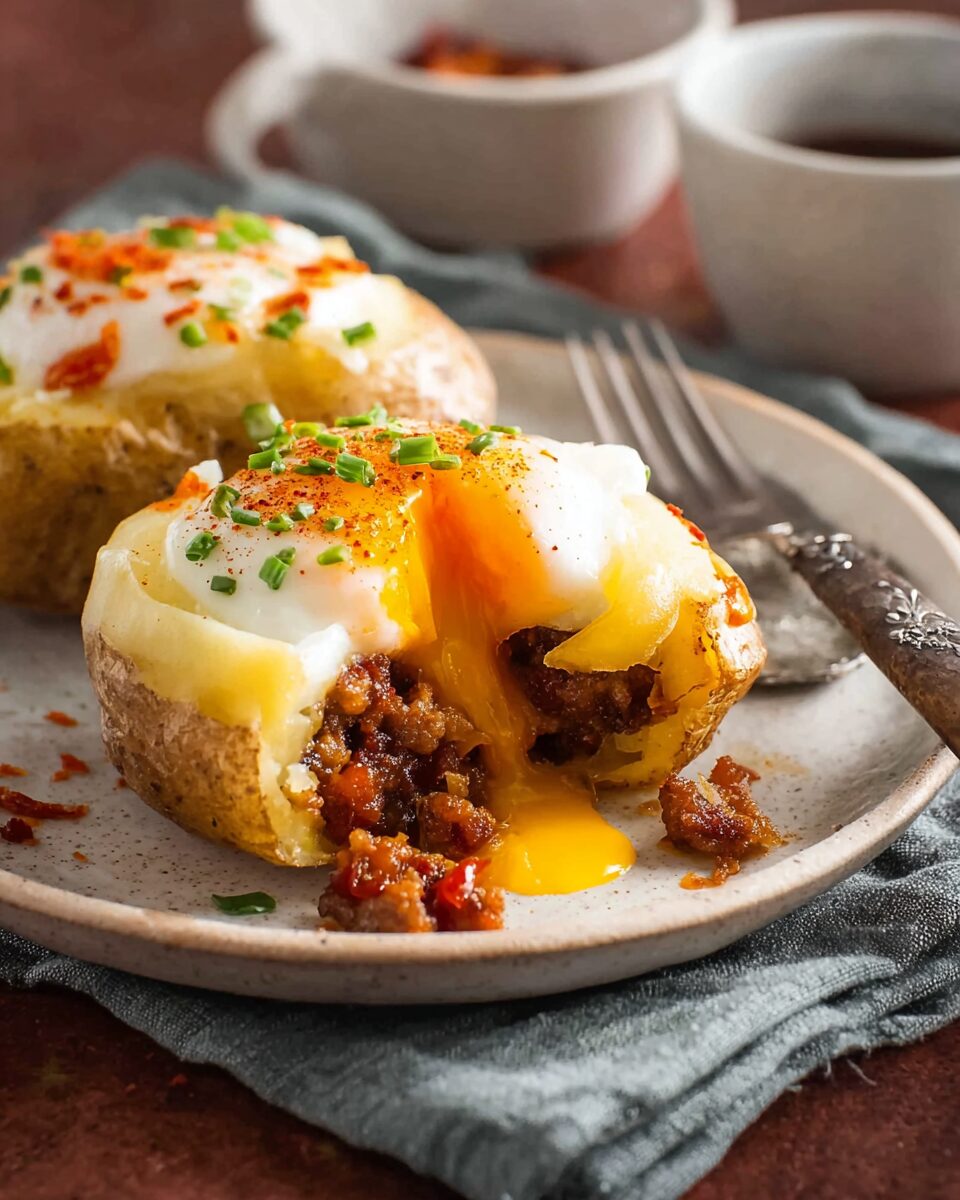 Sausage and Egg Stuffed Potatoes
