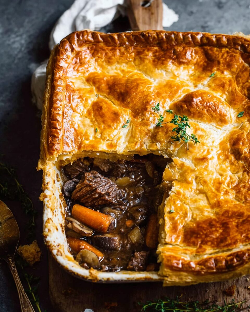 Chunky Beef and Mushroom Pie