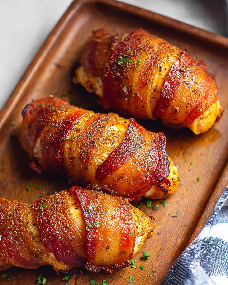 Crispy Bacon-Wrapped Chicken with a Flavorful Twist