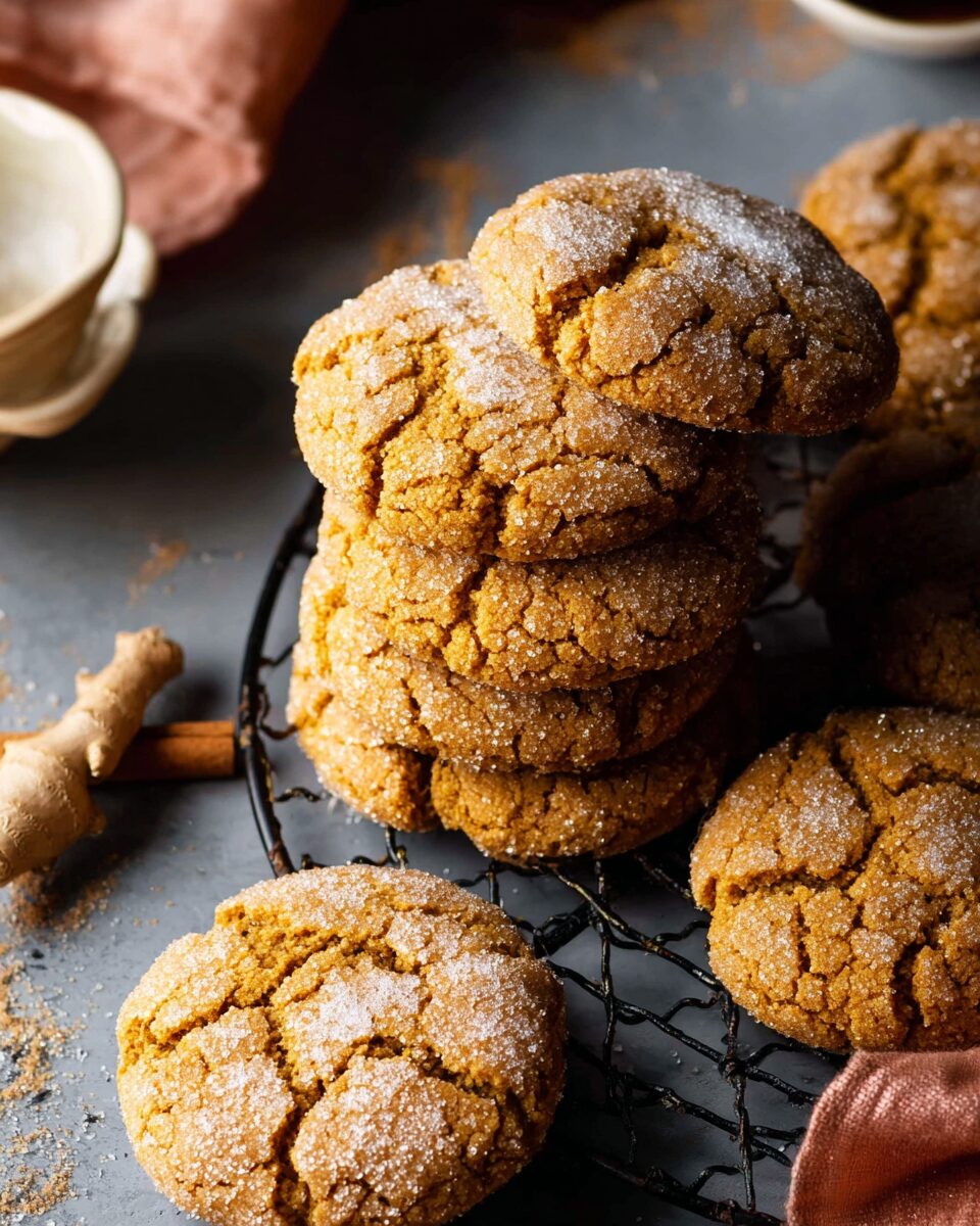 Chewy Ginger Crinkle Cookies with a Spiced Twist