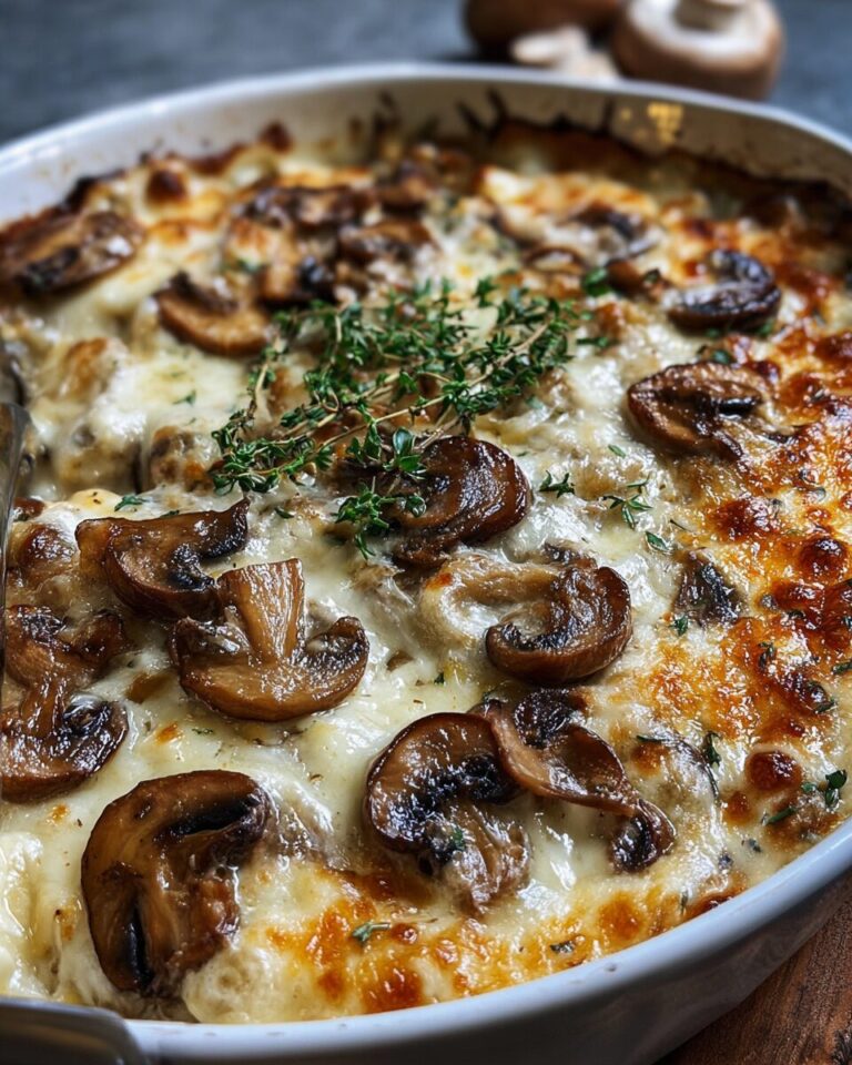 Baked Mushrooms with Gooey Mozzarella Delight