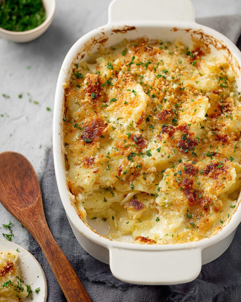 Creamy, Cheesy Potatoes Romanoff Bake