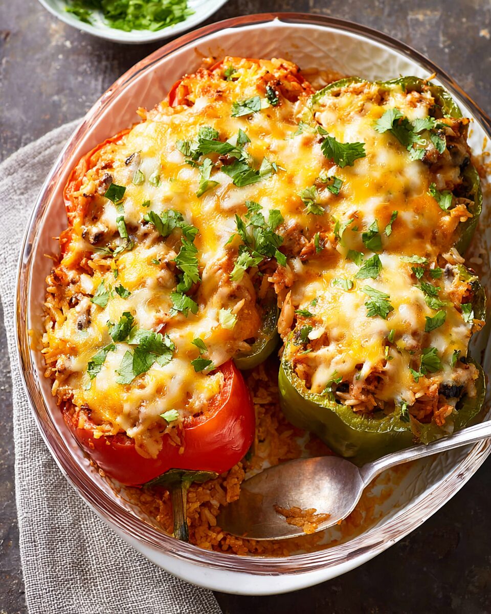 Enchilada Stuffed Pepper Casserole