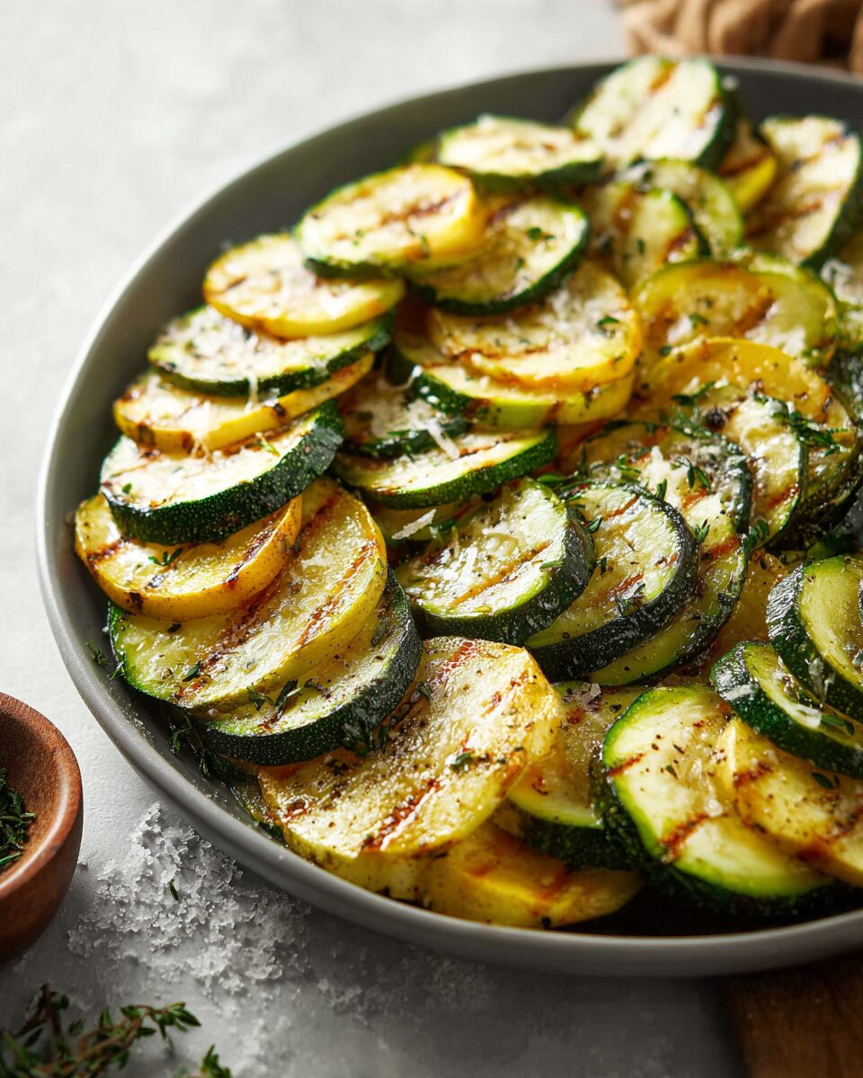 Crispy Roasted Zucchini with Garlic and Herbs