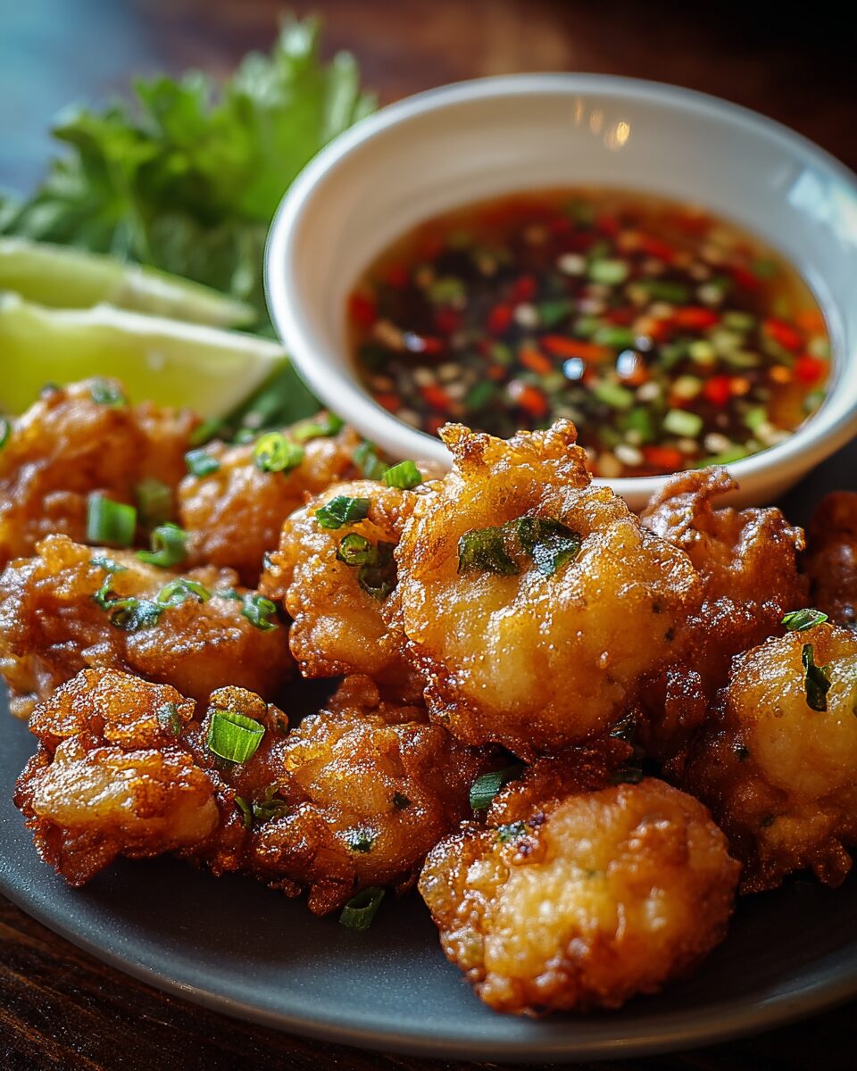 Vietnamese Shrimp Fritters with Nuoc Cham