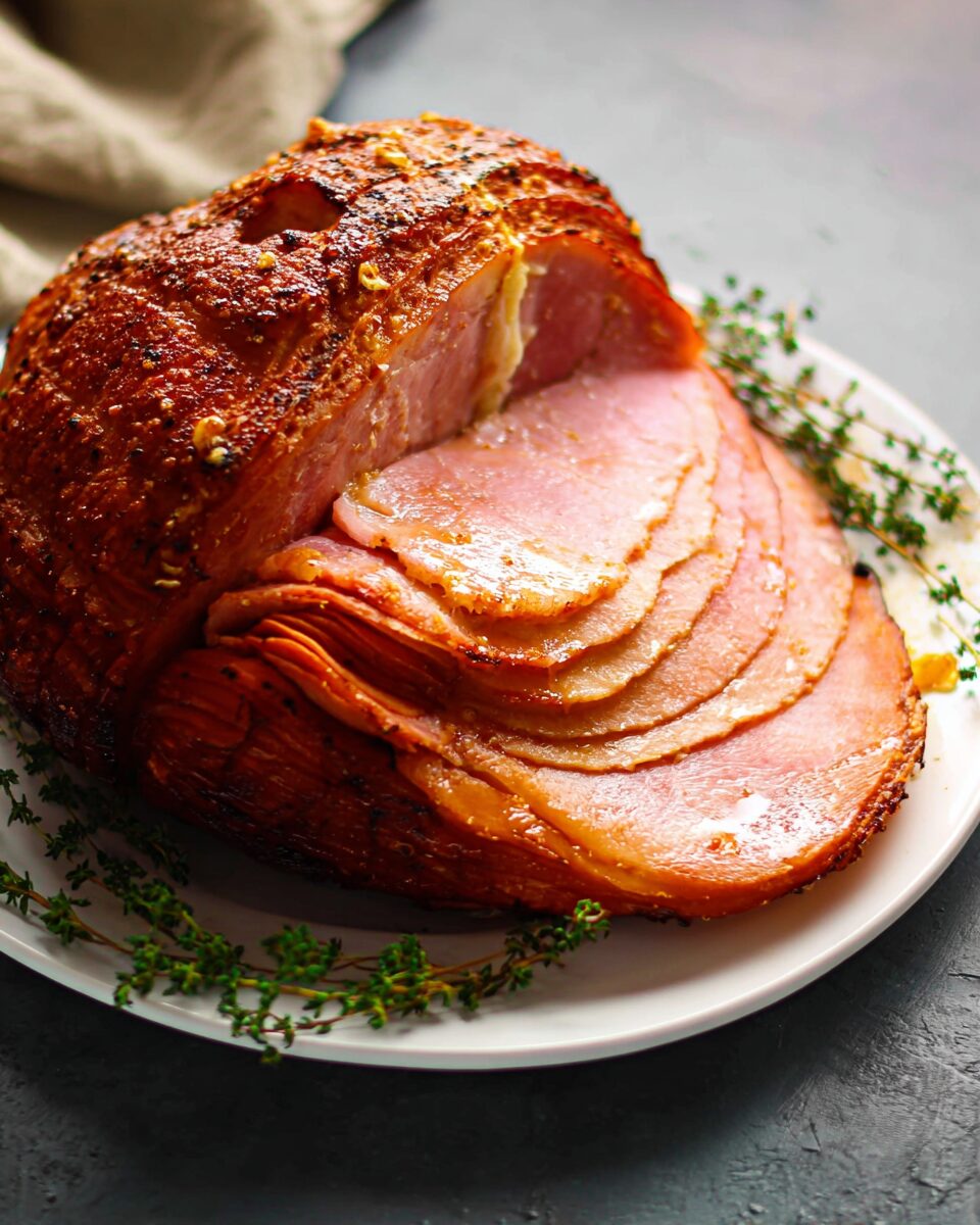 Slow-Cooked Glazed Ham with Pineapple