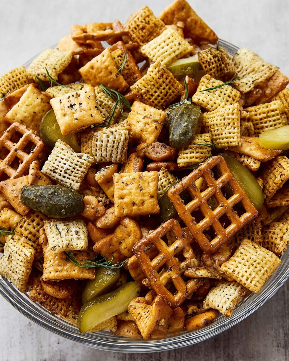 Crunchy Pickle Chex Mix: A Tangy Snack Delight