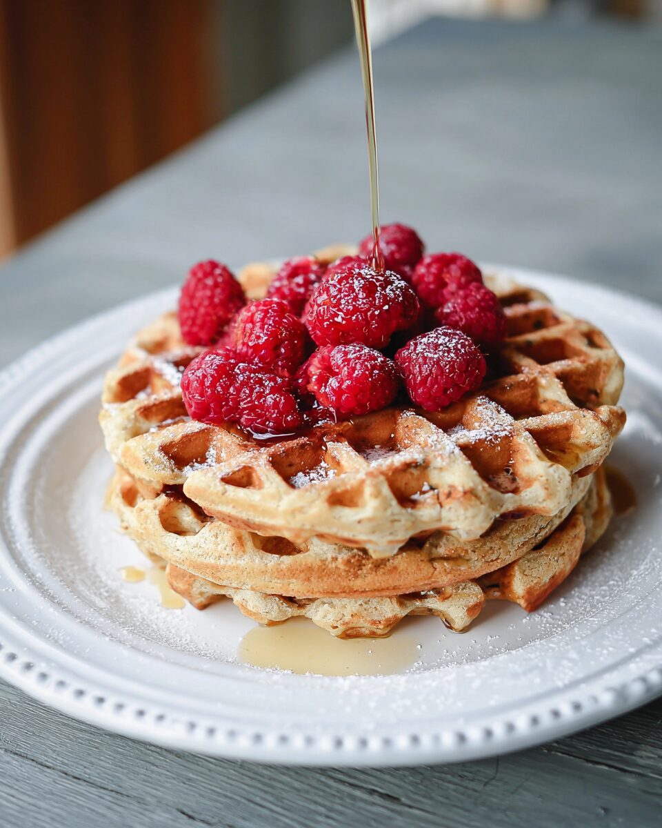 School Lunchbox Raspberry Almond Waffles