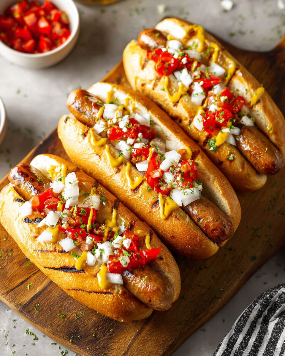 Perfectly Grilled Hot Dogs with a Smoky Char