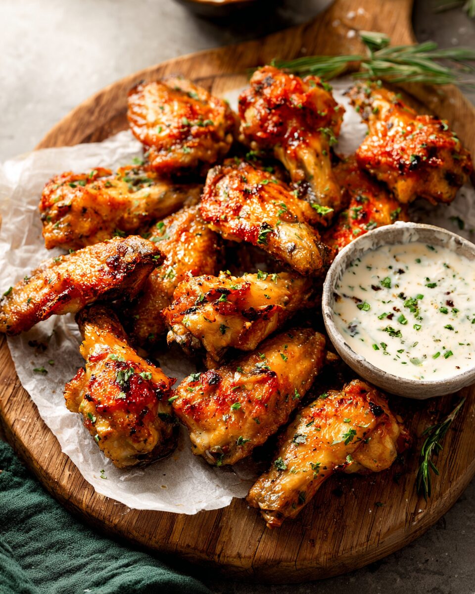 Crispy Ranch Chicken Wings with a Zesty Kick