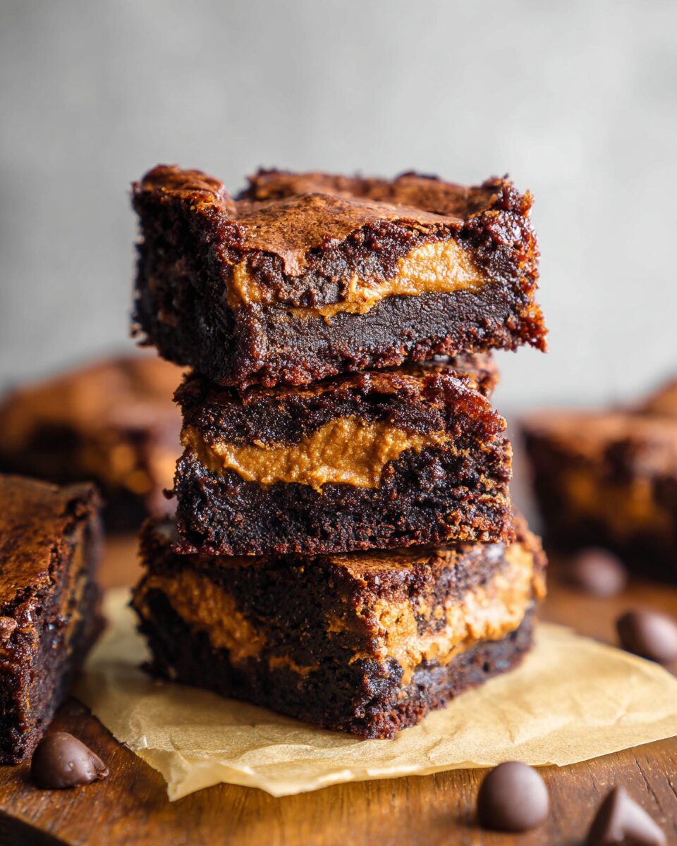 Decadent Pumpkin Pie Brownies with Swirled Spices