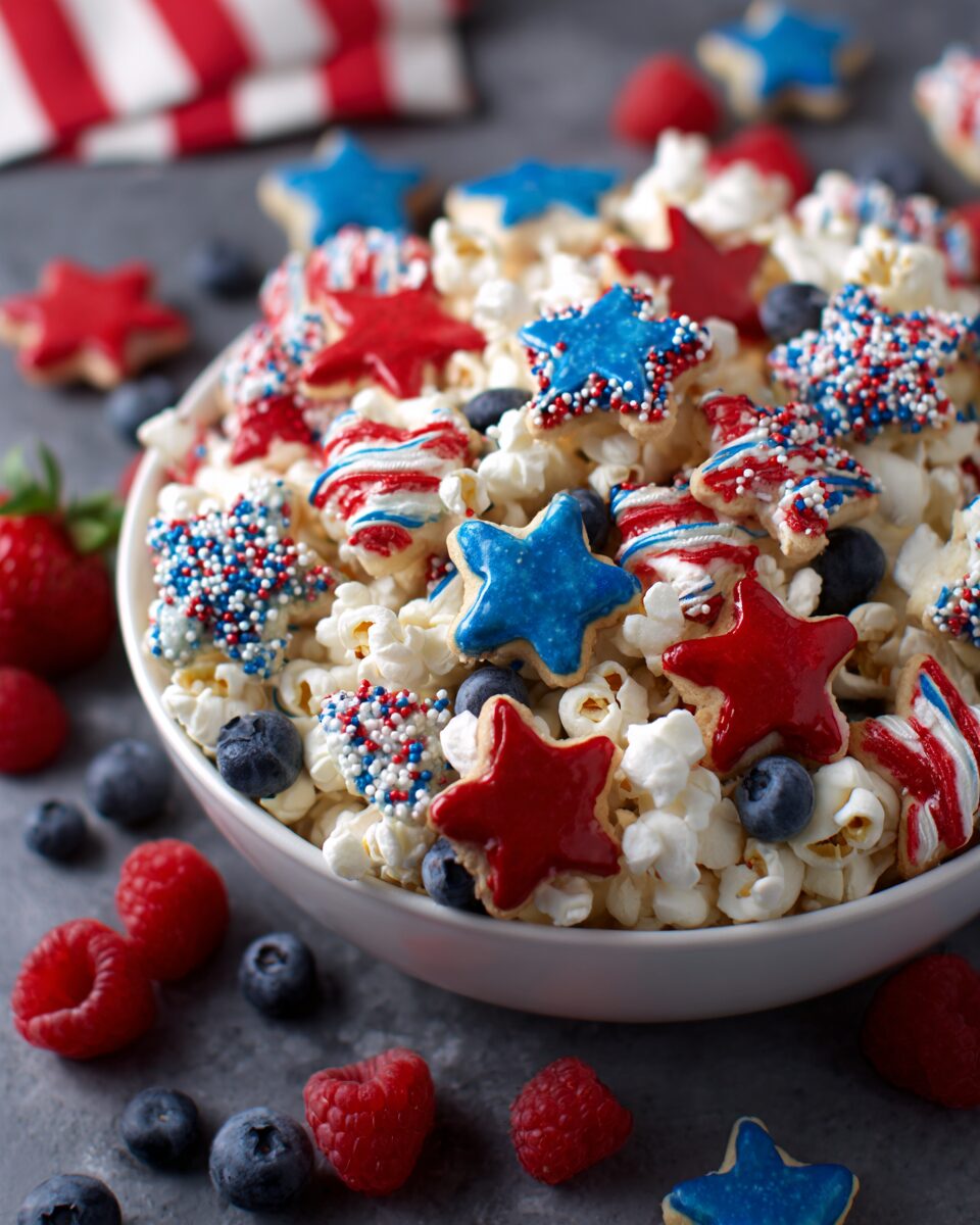 Stars, Stripes, and Sweet Delights Patriotic Popcorn