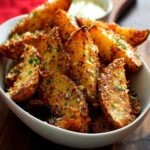 Parmesan Garlic Baked Potato Wedges
