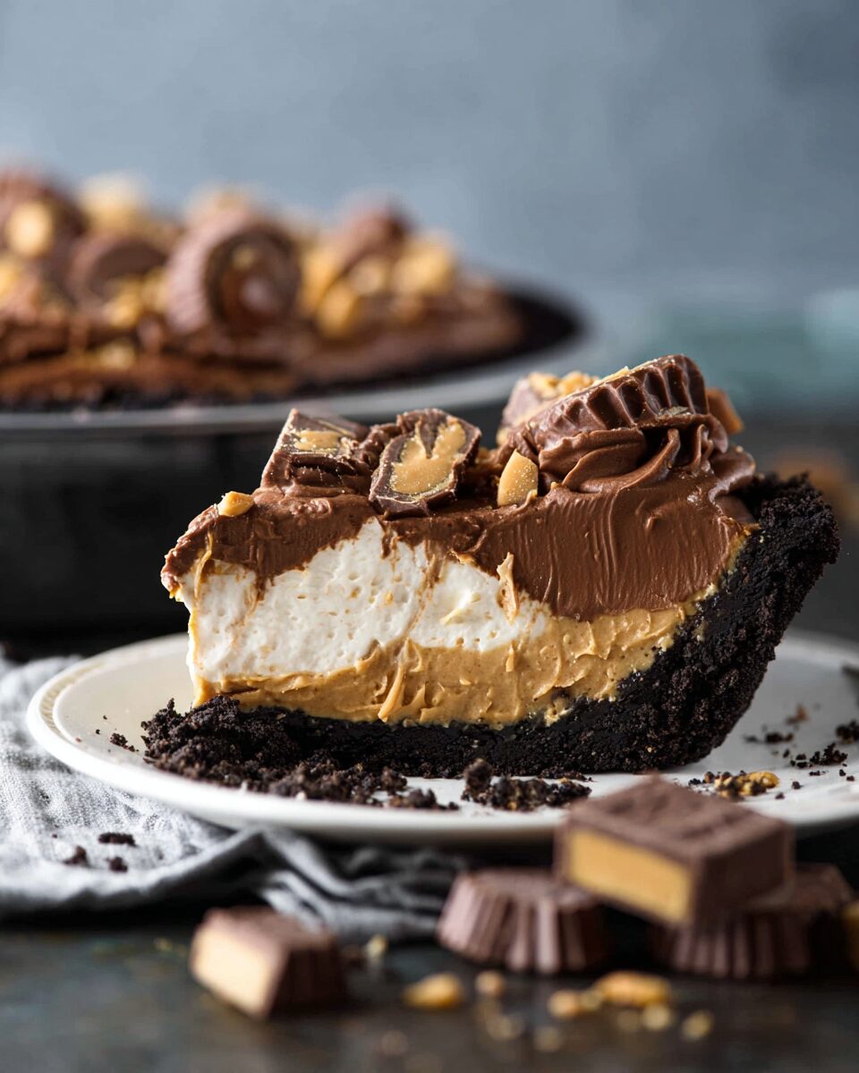 Reese’s Peanut Butter Cup Chocolate Pie