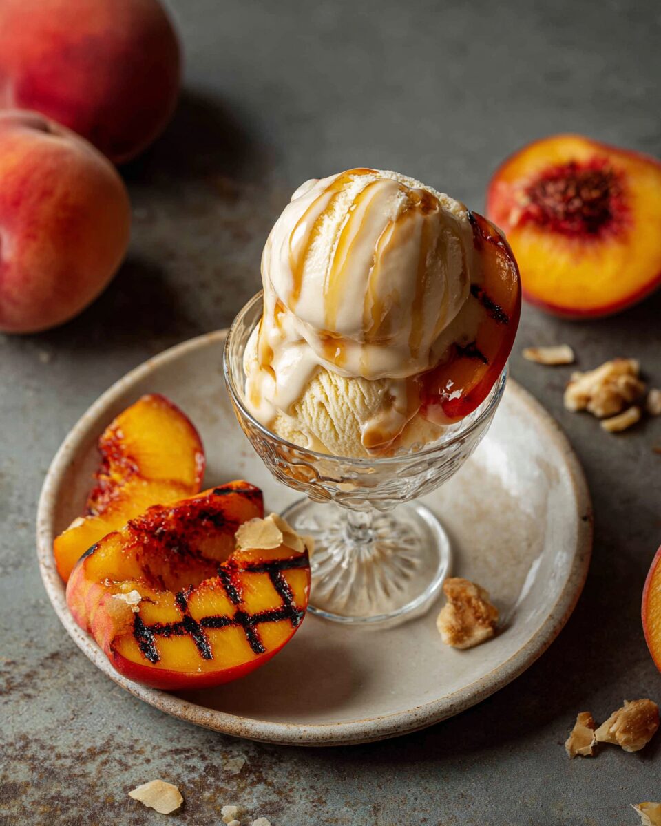 Grilled Peaches with Cream
