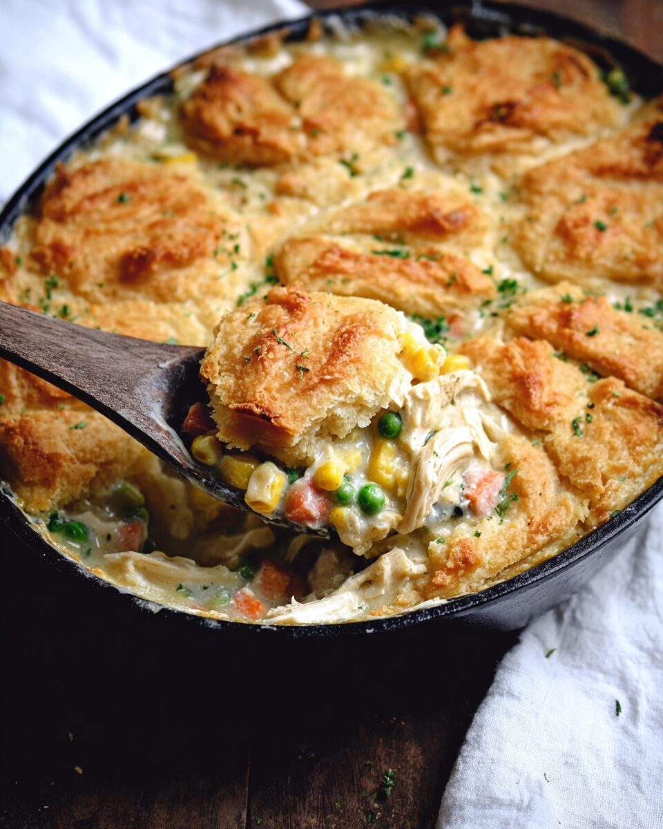 Crustless Rotisserie Chicken Pot Pie Casserole