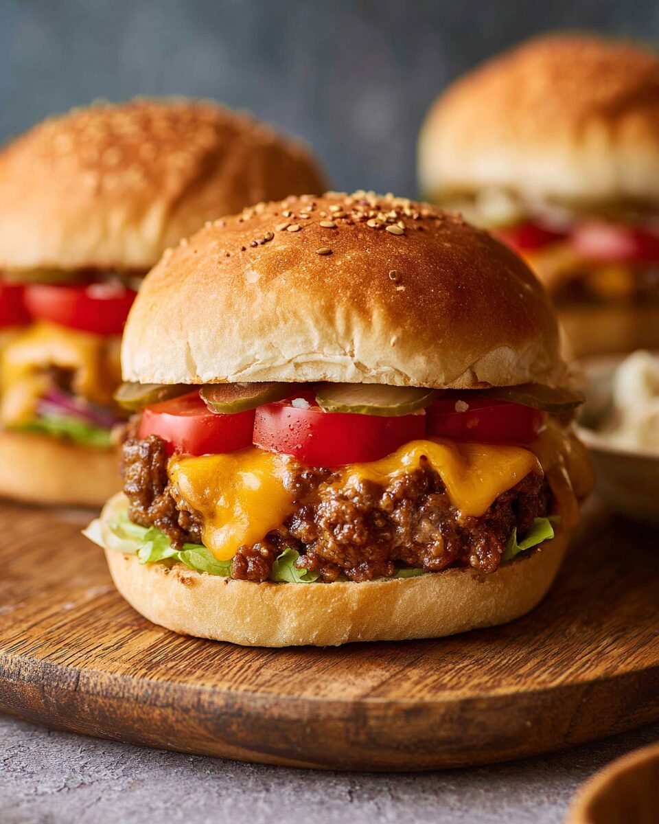 Slow Cooker Bacon Cheeseburger Sloppy Joes