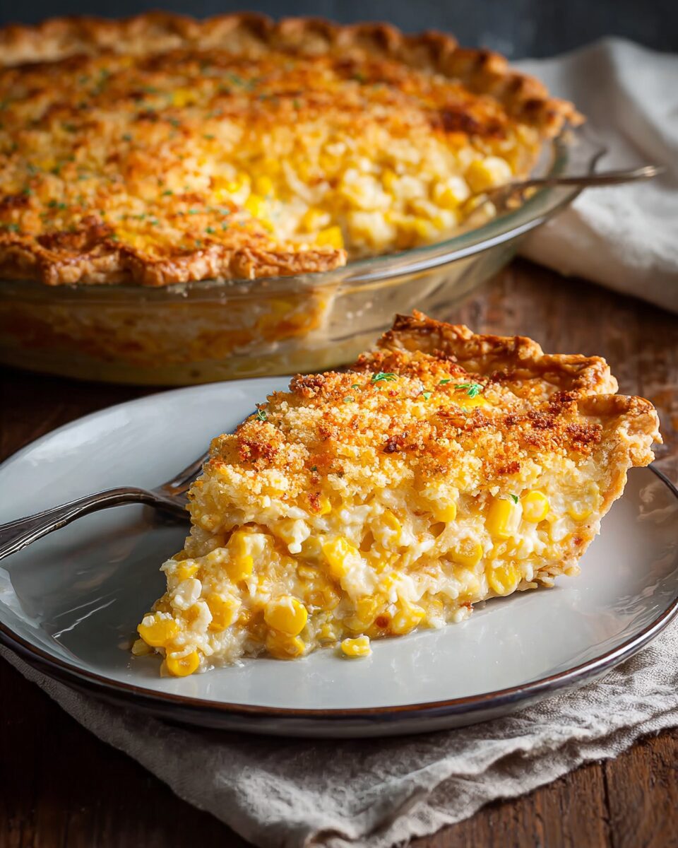 Cheddar Sweet Corn Pie