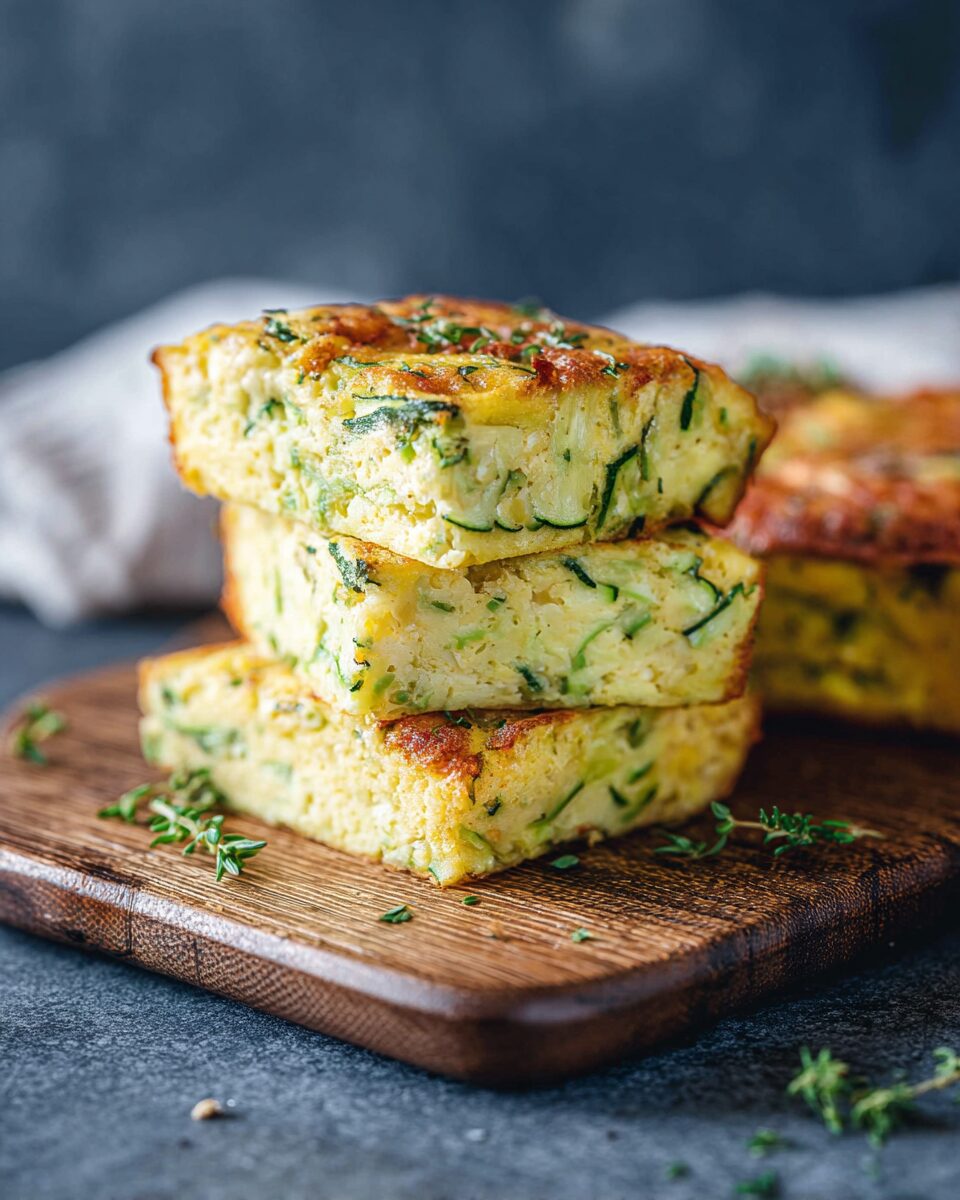 Savory Zucchini Slice with Bacon, Onion & Cheese
