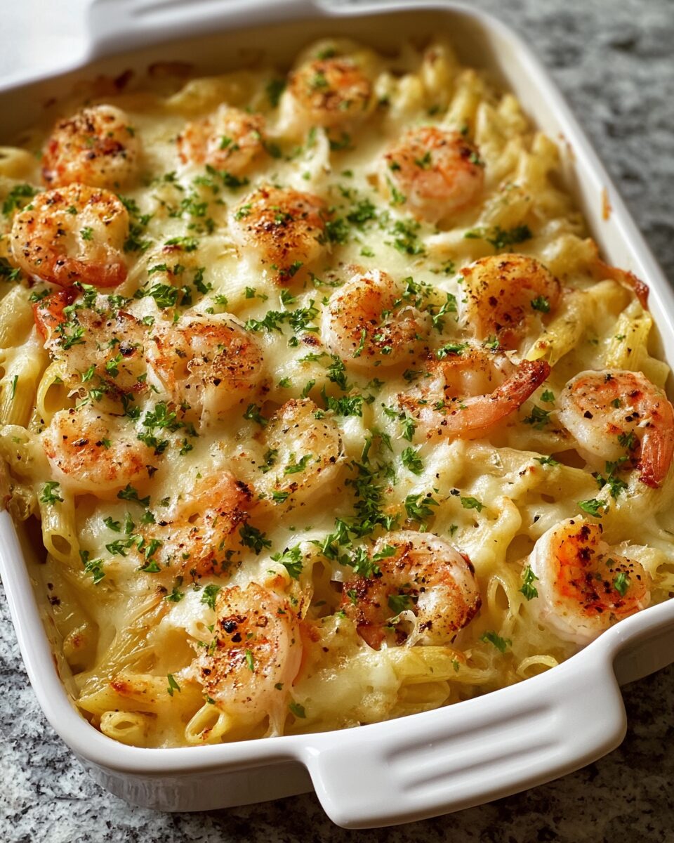 Creamy Baked Shrimp Scampi with Garlic & Lemon