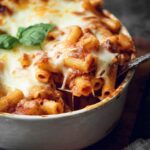 Classic Cheesy Baked Ziti with Marinara Sauce