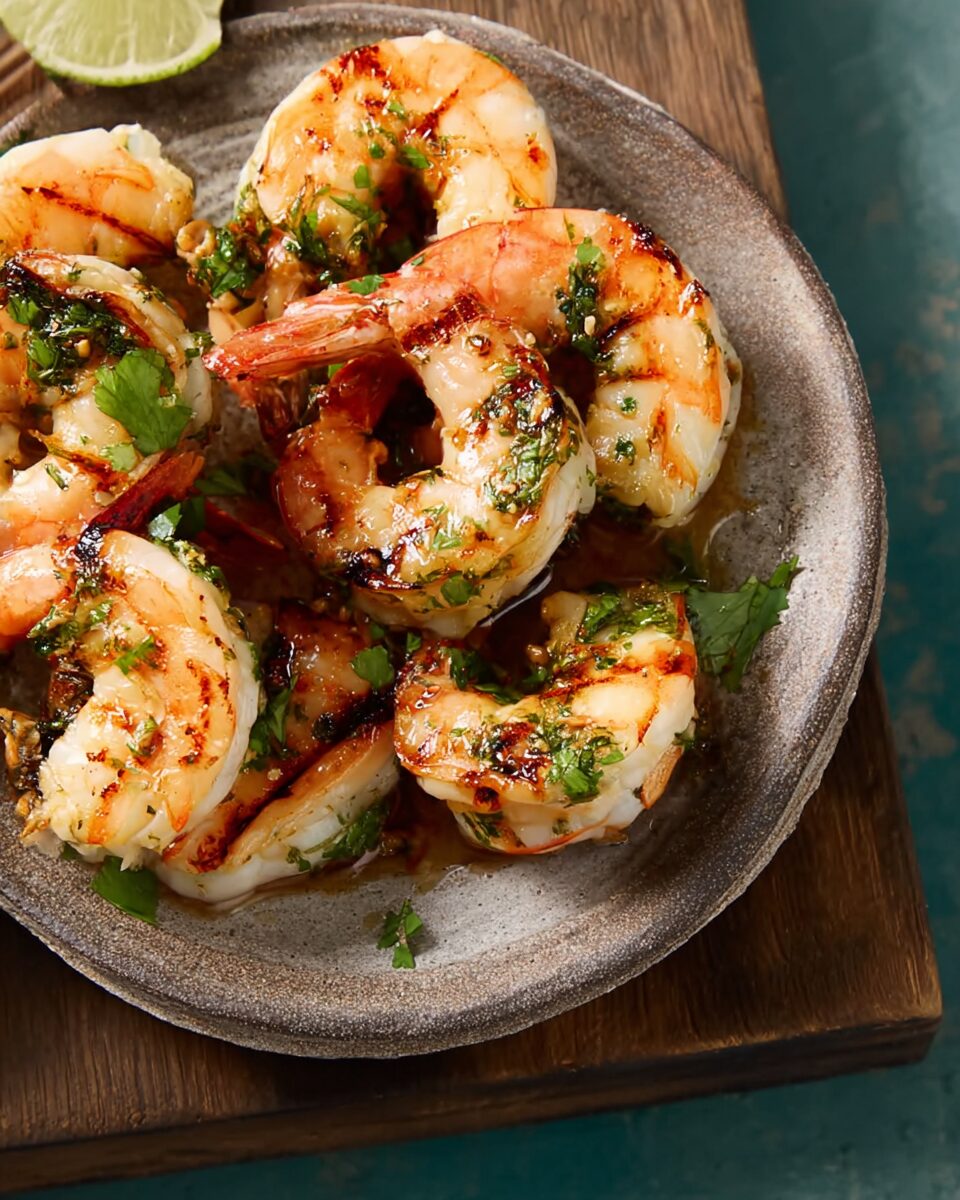 Zesty Cilantro and Chile-Stuffed Jumbo Shrimp