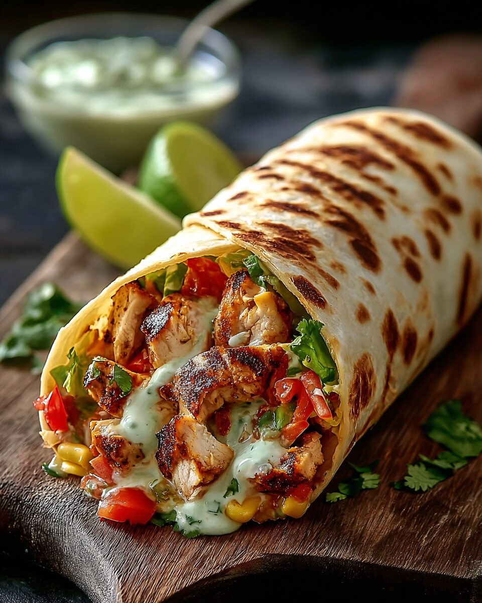 Chipotle Ranch Grilled Chicken Burrito