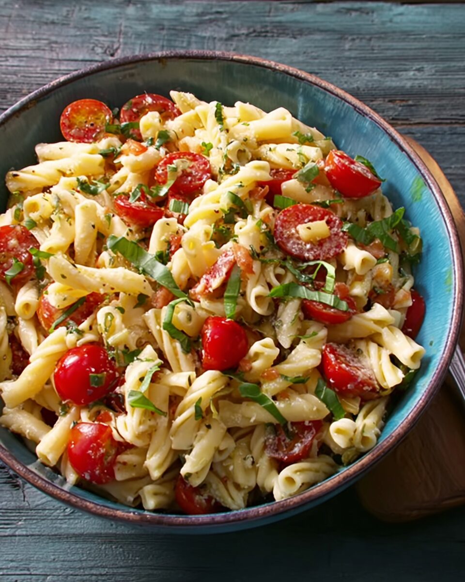 Zesty Smoked Gouda Pasta Salad with a Kick of Freshness