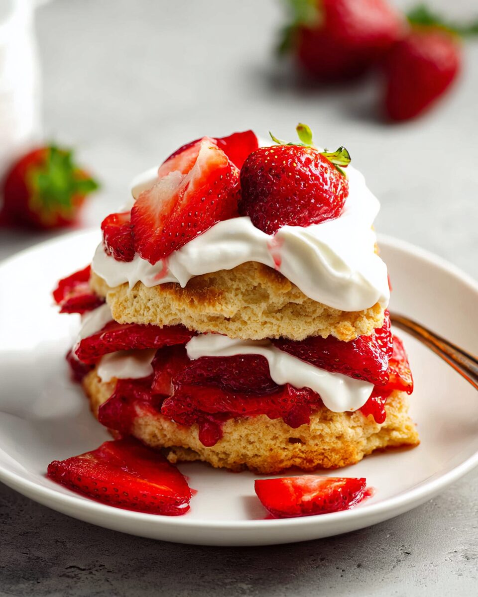 Fresh and Fluffy Strawberry Shortcake with Whipped Cream