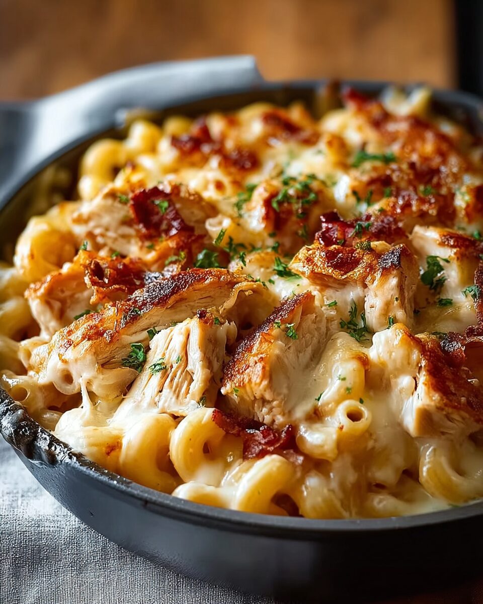 Shredded BBQ Chicken Mac and Cheese