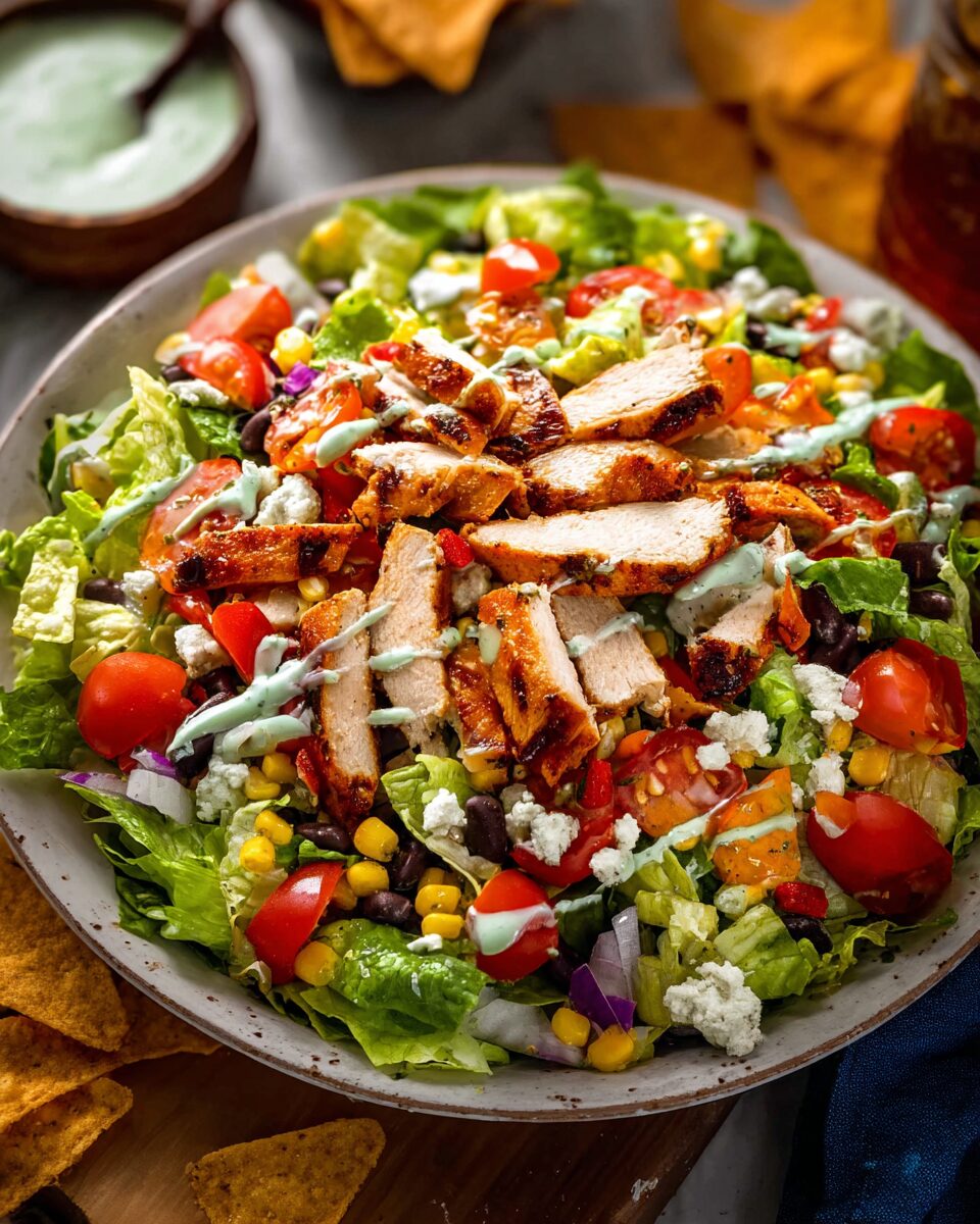 Southwest Chicken Salad with Creamy Cilantro Lime Dressing