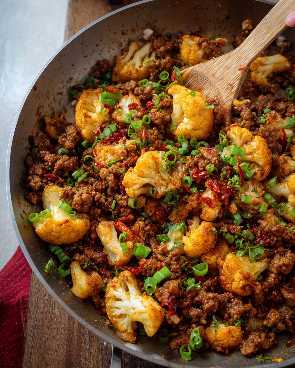 Ground Beef Cauliflower Skillet