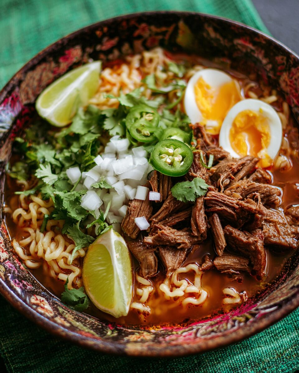 Mexican Ramen with Birria