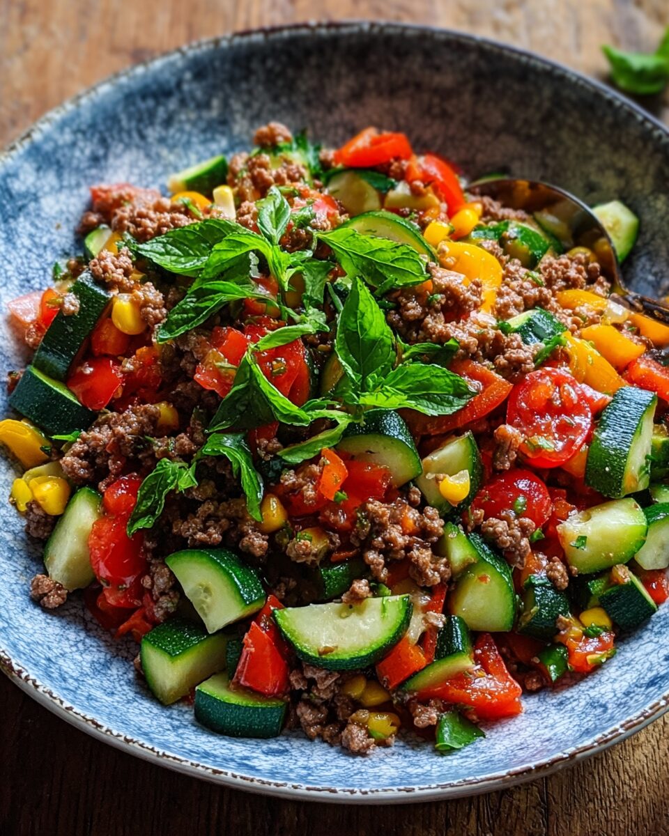 Ground Beef with Summer Vegetables