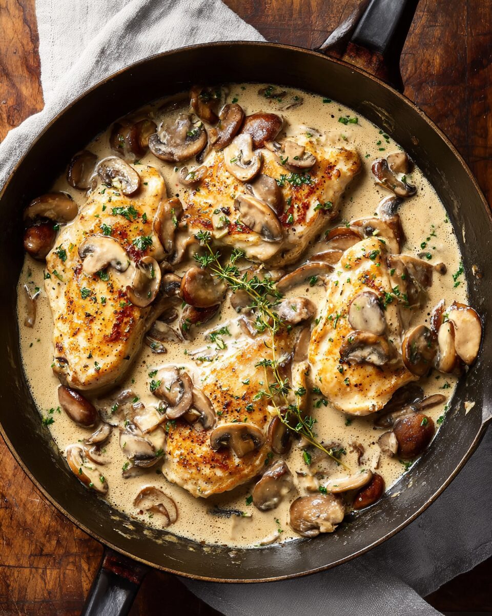 Creamy White Wine Mushroom Chicken