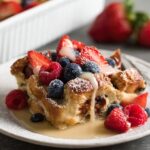 Berry Breakfast Bagel French Toast Casserole
