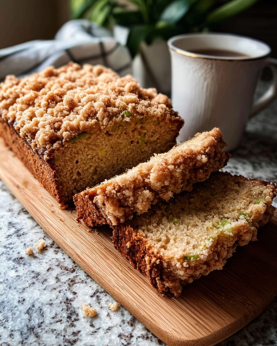 Cinnamon Streusel Topped Zucchini Bread