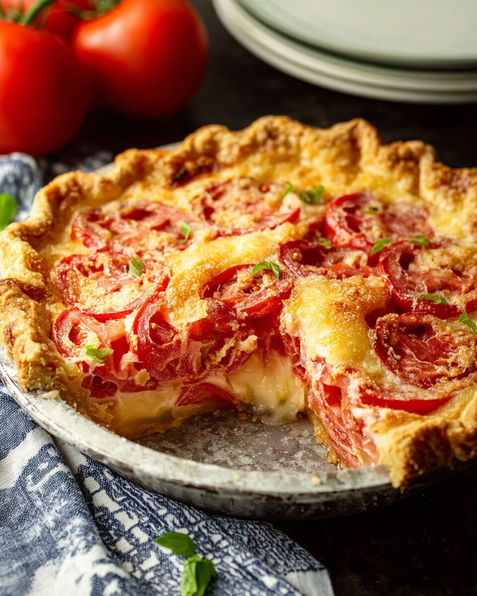 Southern Tomato Basil Pie