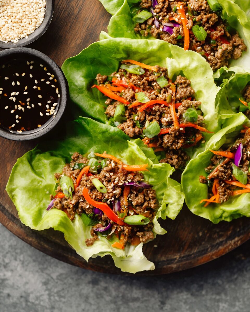 Ground Beef Lettuce Wraps
