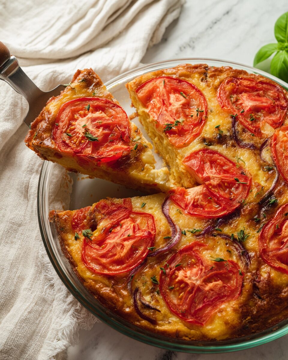 Crustless Tomato Pie